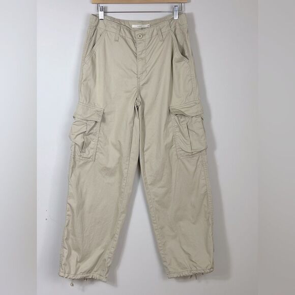 Levi's Womens 94 Baggy Pants Cargo y2k khaki Size 28 - Picture 1 of 14